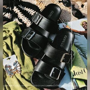 🆕️The Josephine// Black double buckle slide